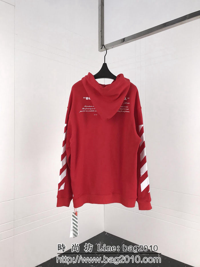 OFF-white18ss秋冬新款 貝爾尼尼人像印花 純棉衛衣 情侶款 ydi1265